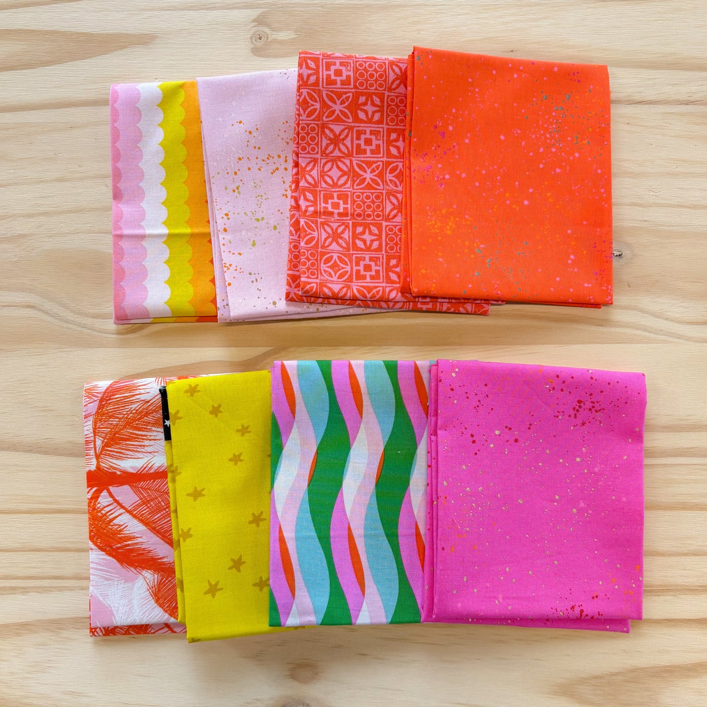Curated Ruby Star Poolside + Blender Fat Quarter Bundle, Neon Picnic