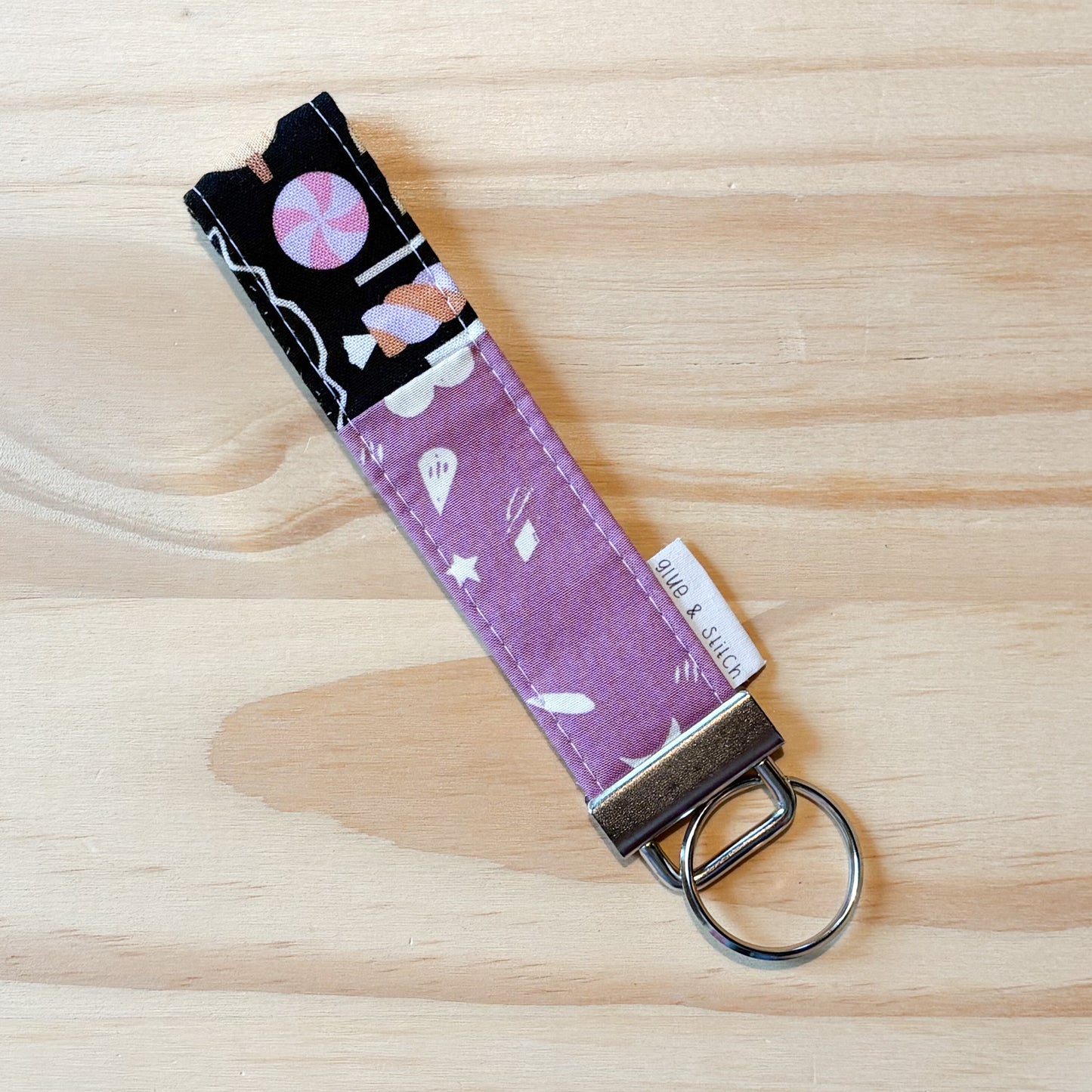 Purple Halloween Treats Key Fob