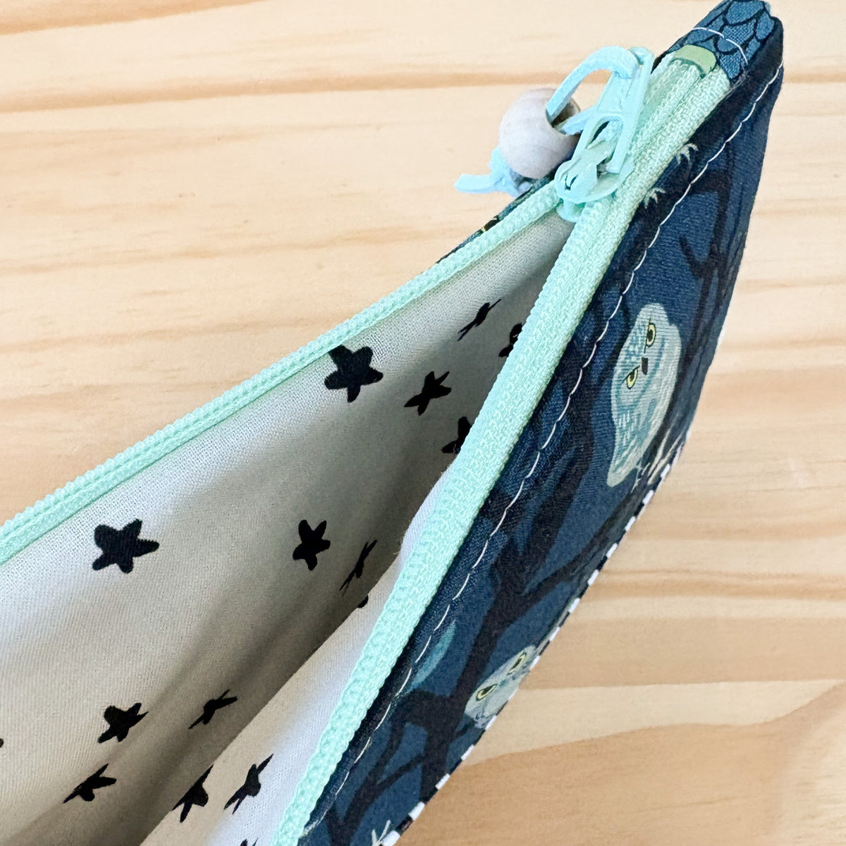 Pop Star Zip Pouch - Blue Owls