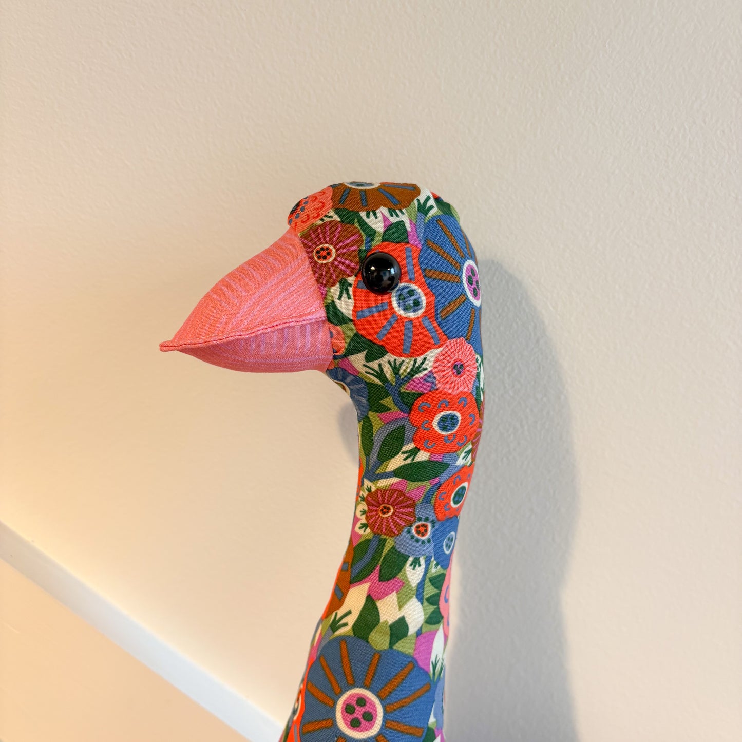 Claudia the Drama Goose – Handmade Plush Decoration