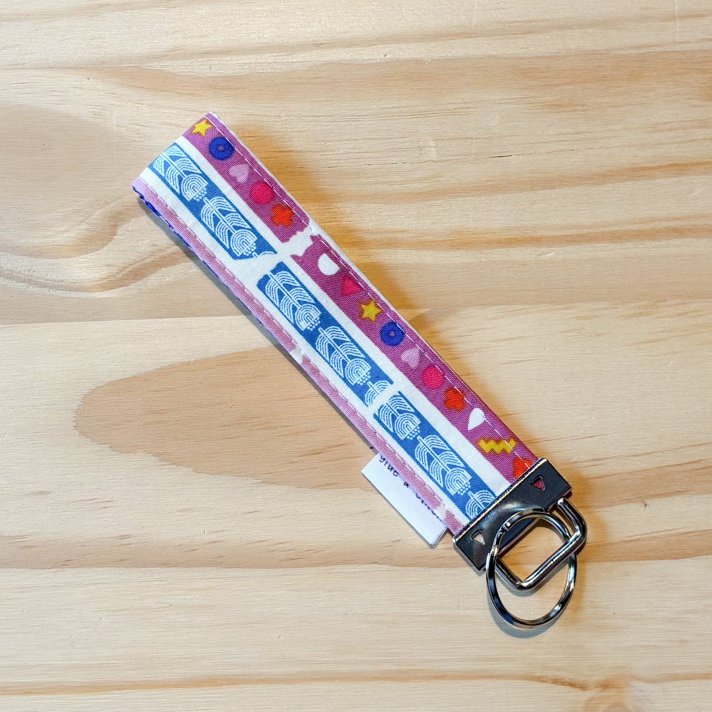 Purple Starry Washi Tape Key Fob