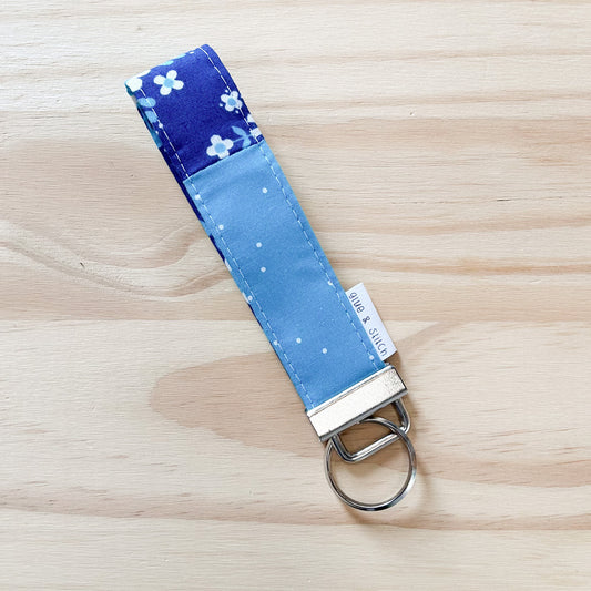 Sugar and Floral in Bluebell Key Fob