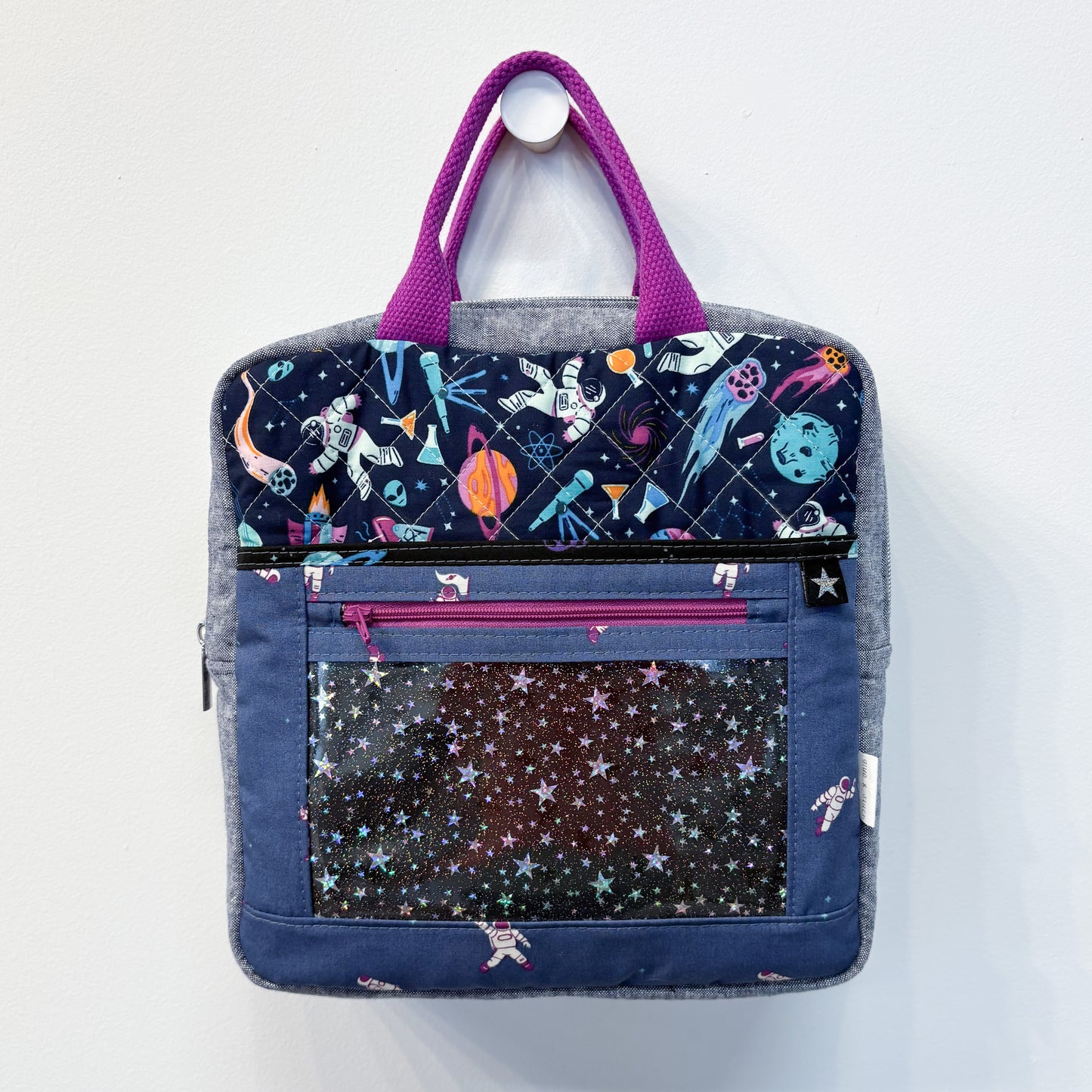 Fair and Square Clear Front Organizer Tote in Rocket Science