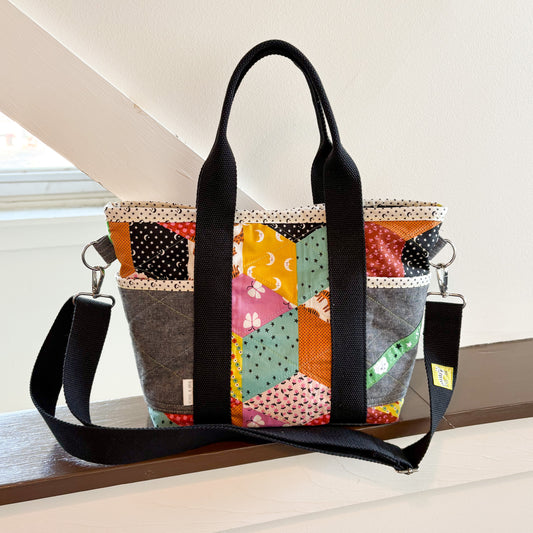 Small Willow Tote in Tumbling Blocks