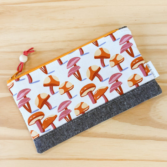 Pop Star Zip Pouch -  Mushrooms
