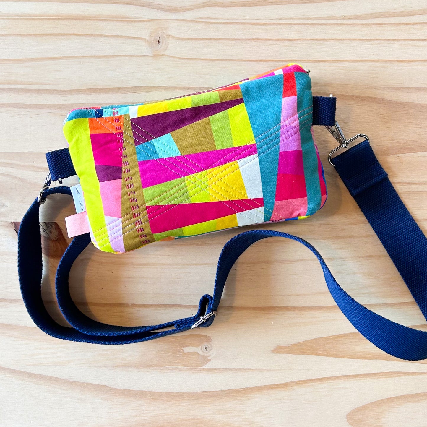 Kaleidoscope Fifth Avenue Bag  with Improv and Hand Quilting