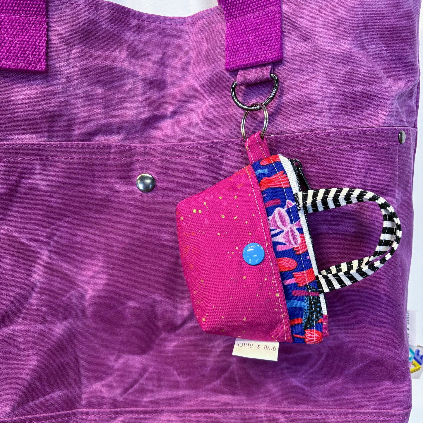 Lucky Charm Tote in Waxed Canvas with Tiny Tote Charm