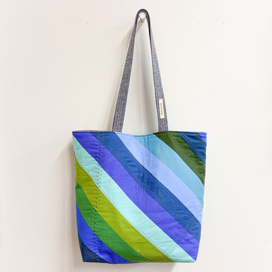 Ocean Drift Hand Quilted Tote