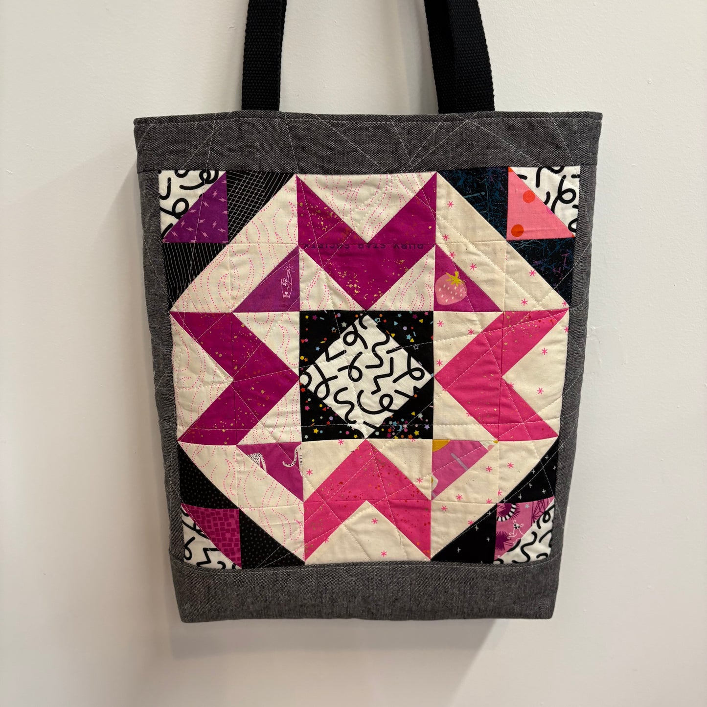 Neon Flashback Quilty Tote