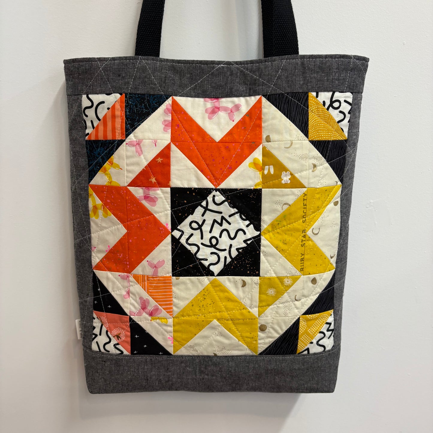 Neon Flashback Quilty Tote