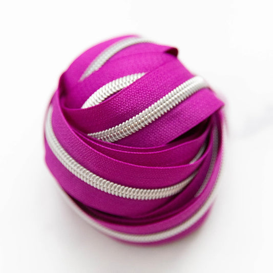 Plum Punch #5 Zipper Tape by the Yard