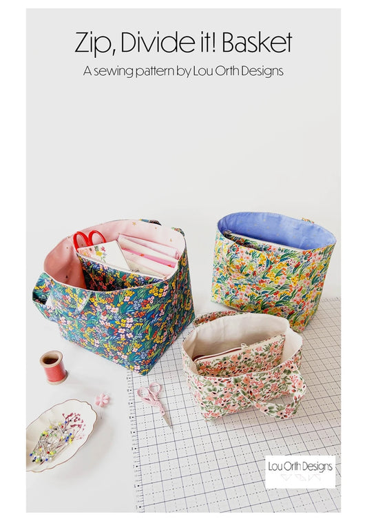 Zip, Divide it! Basket - Printed Paper Pattern