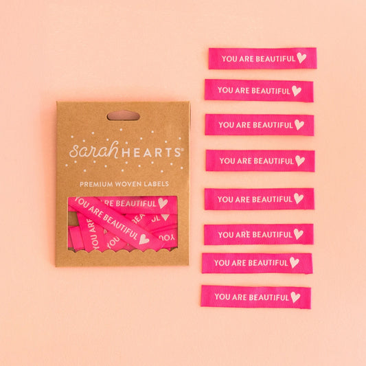 You are Beautiful - Set of 8 Woven Labels