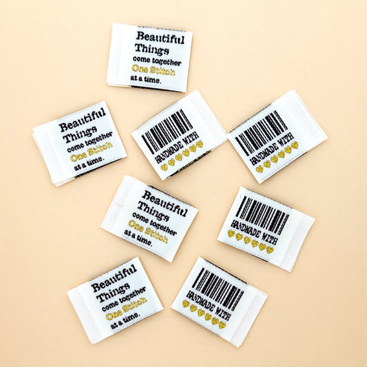 Beautiful Things Handmade Woven Label - Set of 8