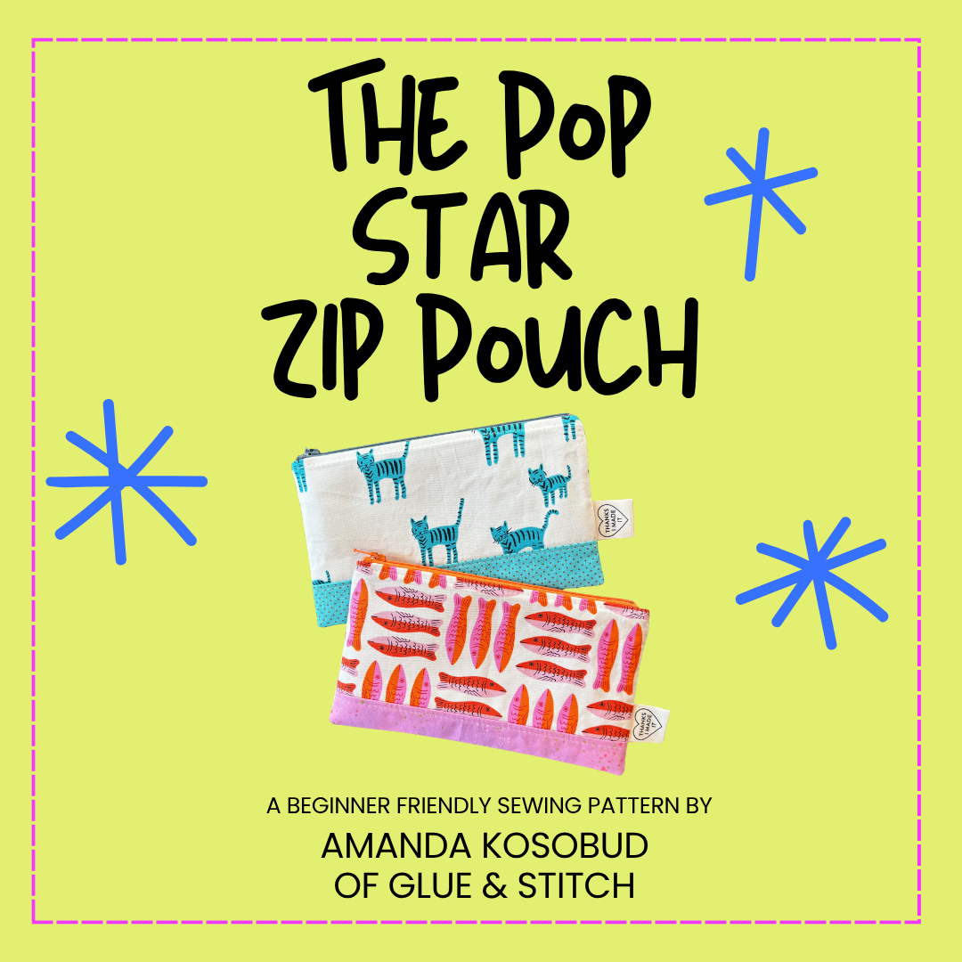 Pop Star Zip Pouch Pattern