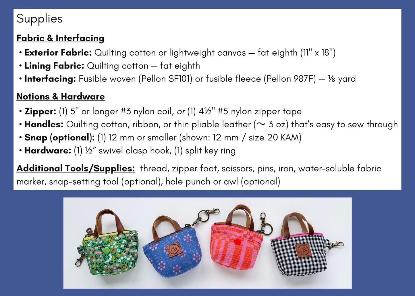 Lucky Charm Tote Sewing Pattern - Printed Paper Pattern