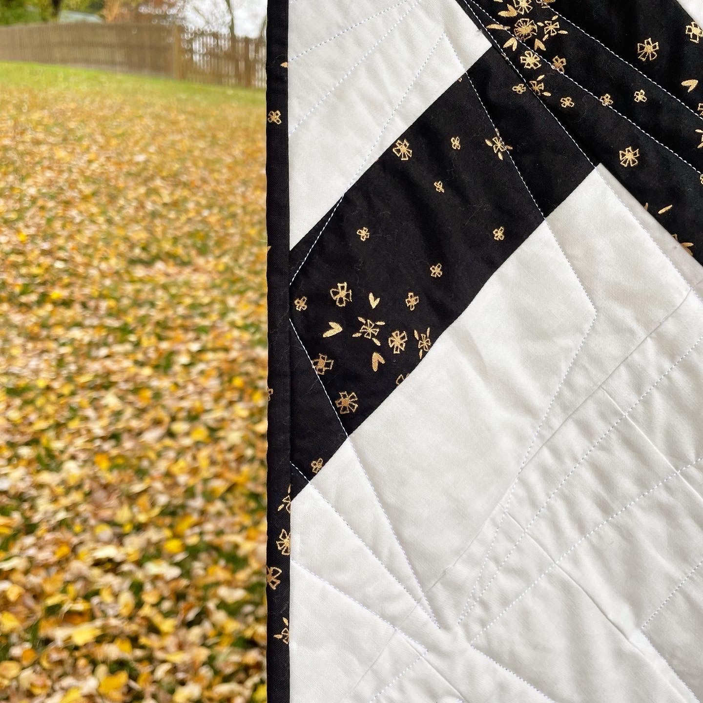 Modern Black and White Homecoming Quilt