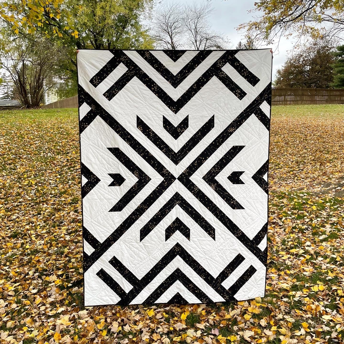 Modern Black and White Homecoming Quilt